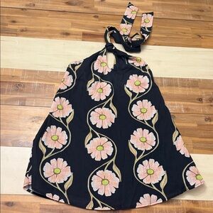 Elegant Black Floral Mini Dress